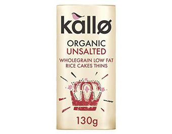Kallo Thin No Added Salt Rice Cakes - Organic 130g