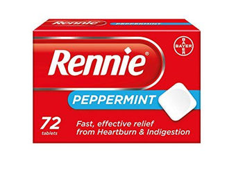 Rennie Peppermint Heartburn And Indigestion Relief 72 Tablets