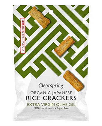 Clearspring Japanese Olive Oil Rice Crackers - Organic 50g