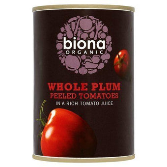 Biona Tomatoes - Whole Peeled 400g