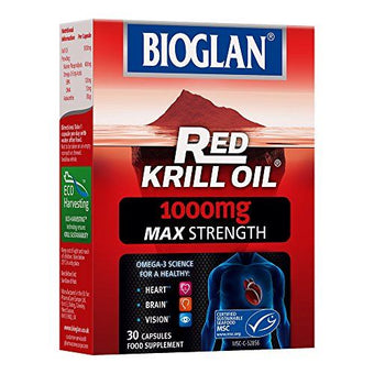 Bioglan Red Krill Oil 1000mg Capsules - Double Strength 30s