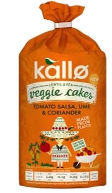 Kallo Tomato Salsa Lime Veggie Cakes 122g