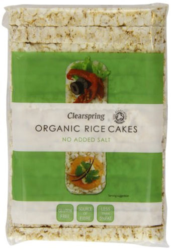 Clearspring Puffed Rice Cakes With No Added Salt - Organic 100g