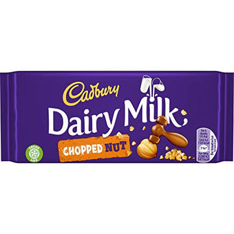 Cadbury Dairy Milk Chopped Nut Chocolate Bar 95g