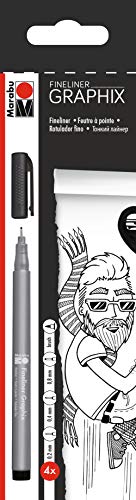 Fineliner Black Set of 4