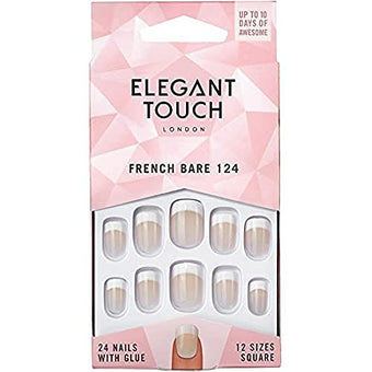 Elegant Touch - French Nails - Bare - 124 - Short Square Shape
