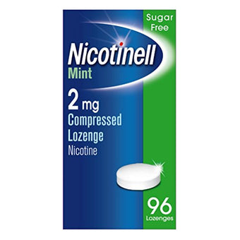 Nicotinell Nicotine Lozenges, Stop Smoking Aid, 2 mg, Sugar Free, Mint, 96-Pieces