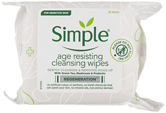 Simple Age Resisting Cleansing Wipes (25)