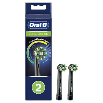 Oral-B CrossAction Black Edition Replacement Electric Toothbrush Heads 2Pack