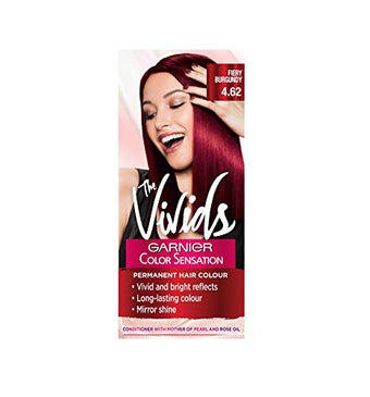 Garnier Color Sensation Vivids Red Hair Dye Permanent 4.62 Fiery Burgundy