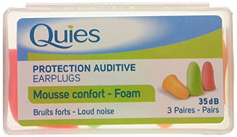Quies Foam Earplugs - 3 Pairs