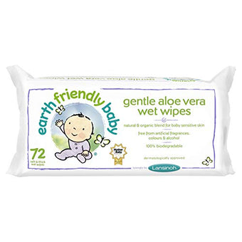 Earth Friendly Baby  Gentle Aloe Vera Wet Wipes 72s