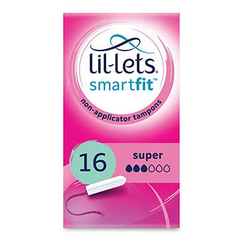 Lil-lets Non-Applicator Tampons Super Absorbancy - 16 Tampons