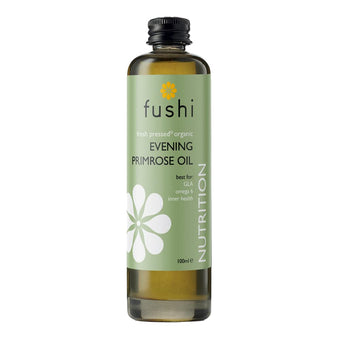 Fushi Evening Primrose Organic Oil 100ml Extra Virgin, Biodynamic Harvested Cold Pressed