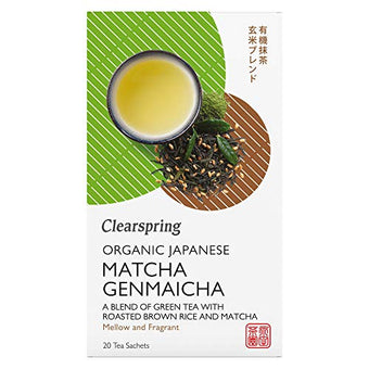Clearspring Organic Japanese Matcha Genmaicha Tea 20 Bags