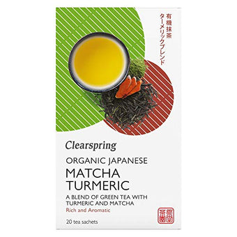 Clearspring Organic Japanese Matcha Turmeric Tea 20 Bags