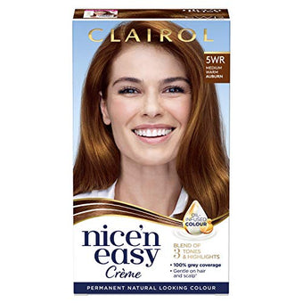 Clairol Nice'n Easy Permanent Colour (5WR Medium Warm Auburn) Root Touch Up (5R Medium Auburn)