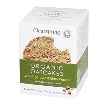 Clearspring Sea Vegetable & Black Pepper Oatcakes 200g