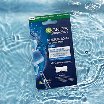 Garnier Moisture Bomb Night-Time Eye Sheet Mask Deep Sea Water and Hyaluronic Acid 6g