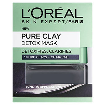 L'Oreal Paris Skincare Detox Mask Bright Mask Blemish Rescue Mask Post Night Out Multi-Masking Bundle 3 x 50ml