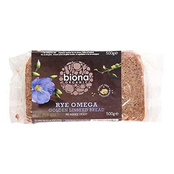 Biona Rye Omega 3 Golden Linseed Bread 500g