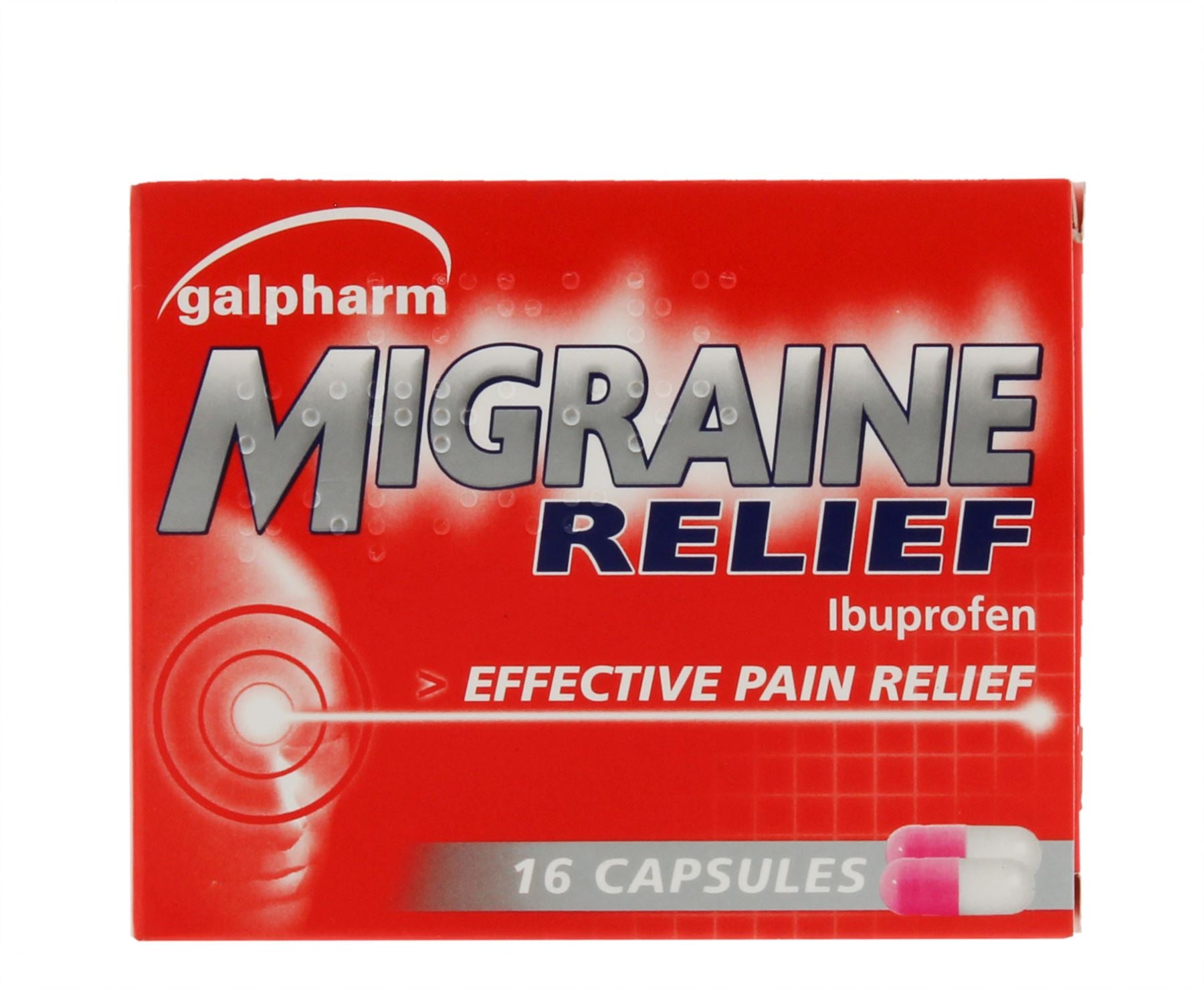 GALPHARM MIGRAINE RELIEF IBUPROFEN CAPSULES 16 S RangePlus