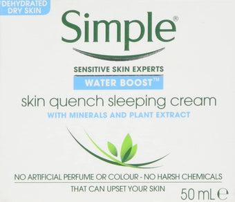 Simple Face Moisturiser Skin Quench Sleeping Cream 50 ml (8710908810664)