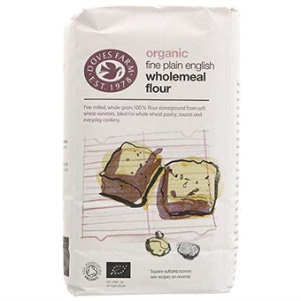 Doves Farm - Organic Fine Plain English Wholemeal Flour - 1Kg