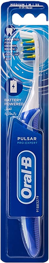 Oran B Toothbrush Pulsar Medium Red/Purple/Blue