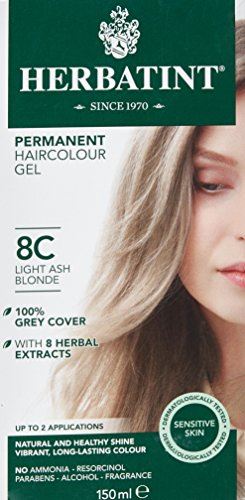 Herbatint 8C Light Ash Blonde Permanent Herbal Hair Colour Gel 150ml