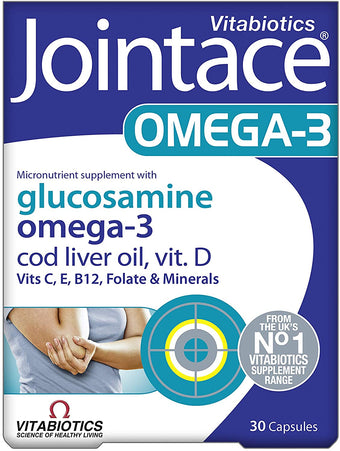 Jointace Vitabiotics Omega 3 Cod Liver Oil Glucosamine 30 Soft Gel Capsules