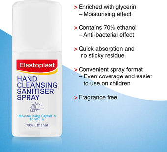 Elastoplast Hand Cleansing Sanitiser Spray 55ml