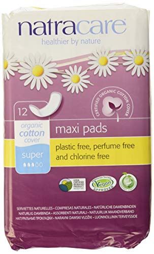 Natracare Natural Feminine Maxi Pads-Super -- 12 Pads