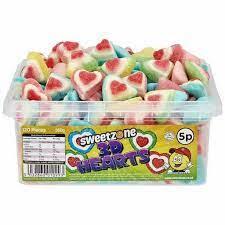 Sweetzone 3D Hearts Tub 900g