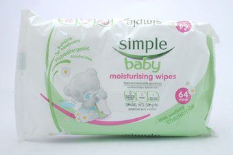 Simple Baby Moisturising Wipes With Natural Chamomile 64S