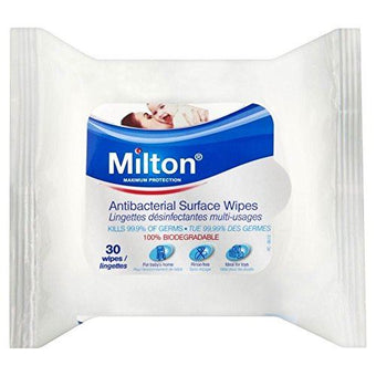 Milton Antibacterial Surface Wipes - 30 Wipes