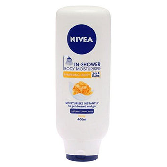 Nivea In-Shower Body Moisturiser 24+Hr Care Pampering Honey 400ml