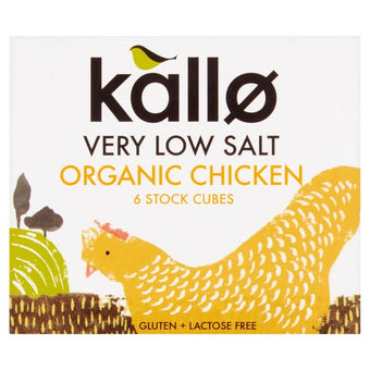 Kallo Organic Low Salt Chicken Stock Cubes 48g
